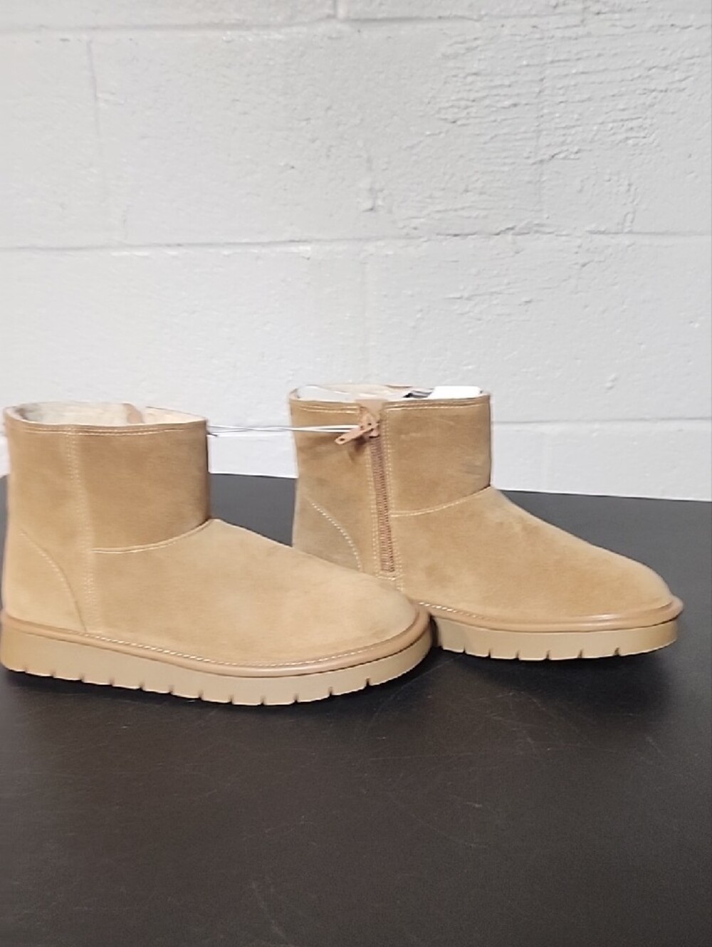 Universal Thread May Tan Suede Ankle Booties - Picture 4 of 7